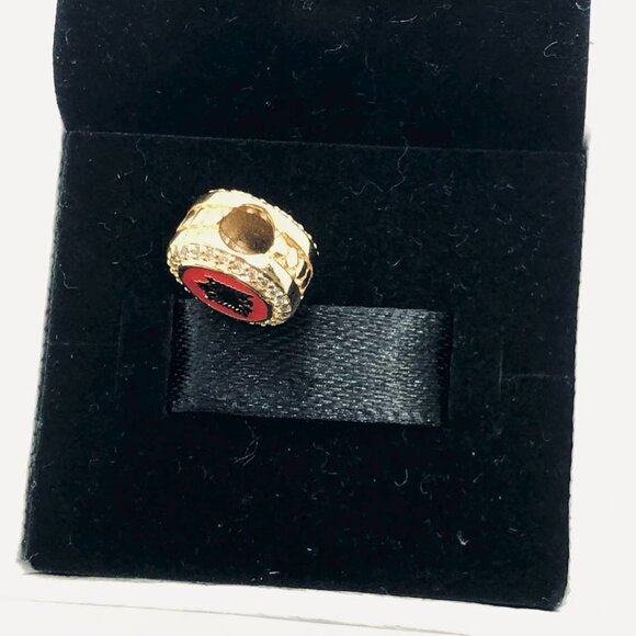 ✨🔥PANDORA Country Of Albania Exclusive Flag Enamel Button Charm - Picture 3 of 4